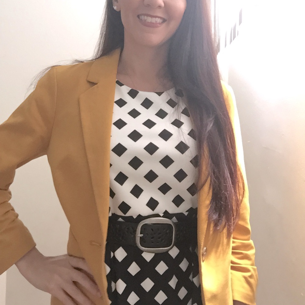 The Limited Blazer Mustard Yellow